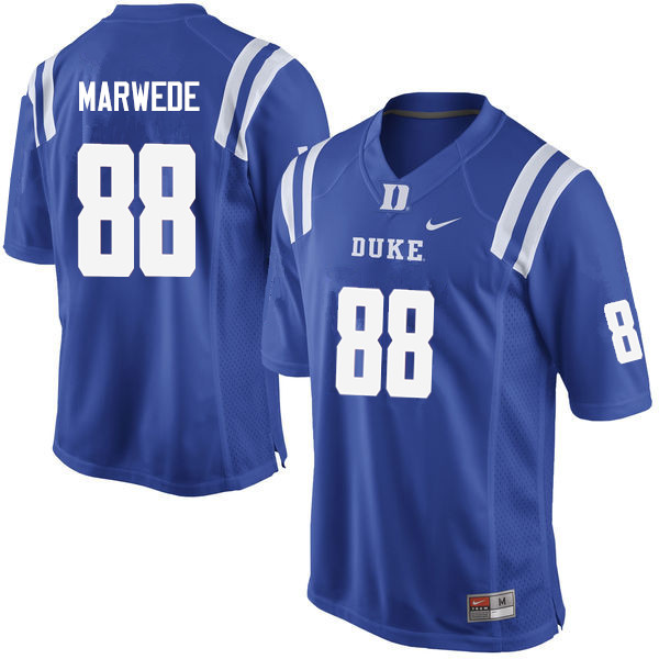 Men #88 Jake Marwede Duke Blue Devils College Football Jerseys Sale-Blue